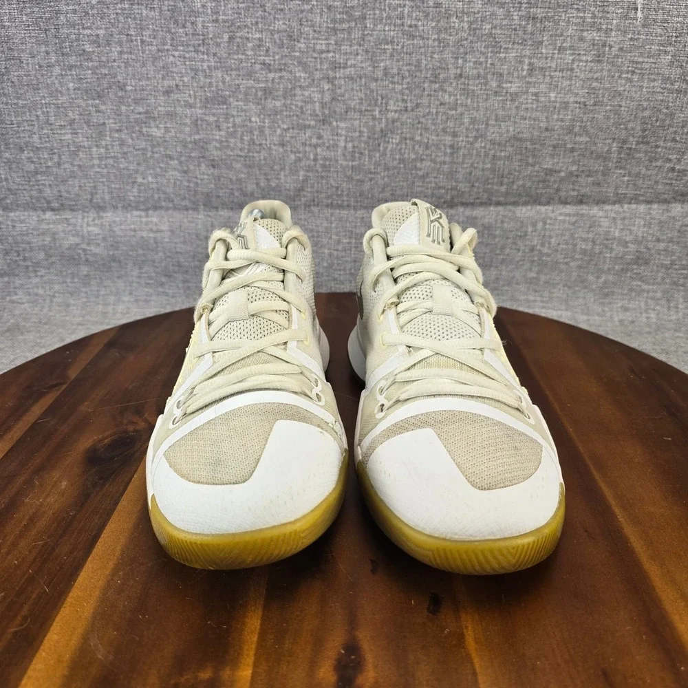Nike Kyrie 3 Ivory‎ Pale Grey Light Bone Kids Basketball Shoes 859466-103 6.5Y
